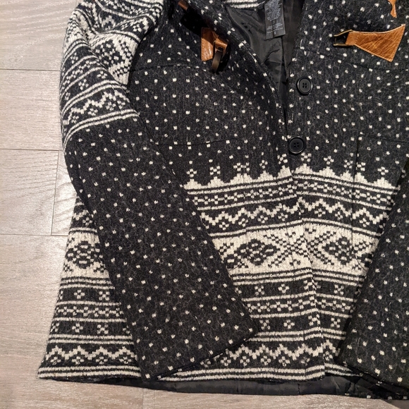 SOLD - Smythe Fair Isle Wool Coat - Picture 3 of 11